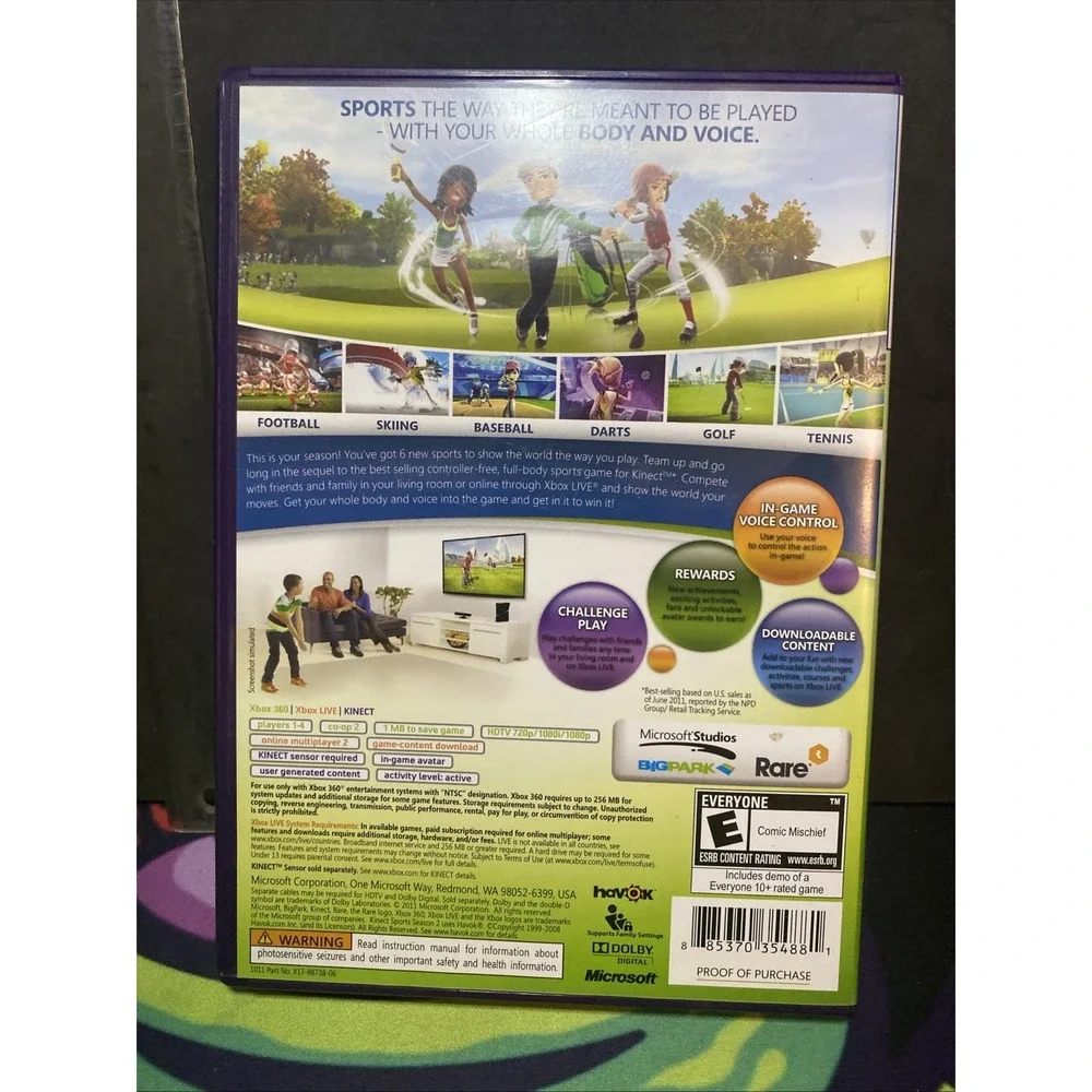 Kinect Sports: Season Two - (Microsoft Xbox 360, 2011) Complete CIB